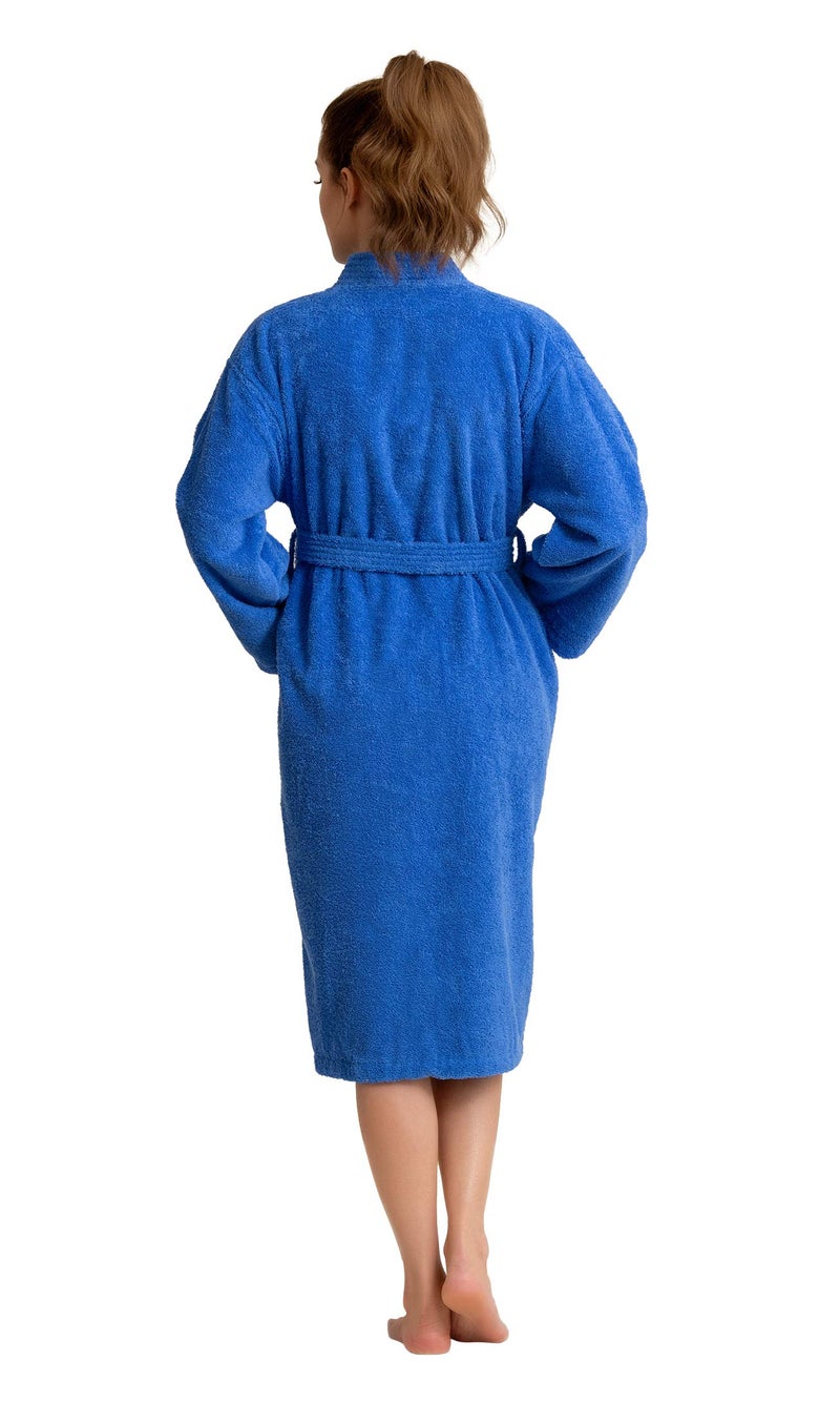Soft Touch Linen - Premium Women's Terry Cloth Bathrobe - Absorbent & Lightweight - Deluxe Turkish Bathrobe for Women - Towel-like Material (Royal Blue, Medium) - Image 5
